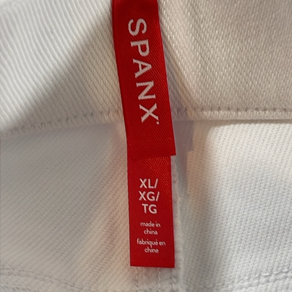 SPANX Jean-ish Ankle Leggings White Size XL Back Pockets NEW - Picture 9 of 14